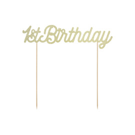 Διακοσμητικό Τούρτας 1st Birthday (χρυσό)
