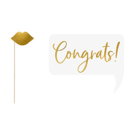 Photo Props Gold Wedding (σετ 10 τεμαχίων)