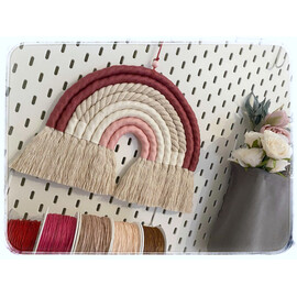 Διακοσμητικό Τοίχου Ουράνιο Τόξο Μακραμέ