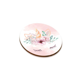 Μπομπονιέρα Βάπτισης Ξύλινο Σουβέρ Μονόκερος