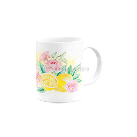 Μπομπονιέρα Βάπτισης Κούπα Λεμόνι Τριαντάφυλλα