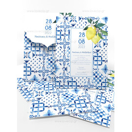 Προσκλητήριο Γάμου Exclusive Collection Mediterranean Tiles