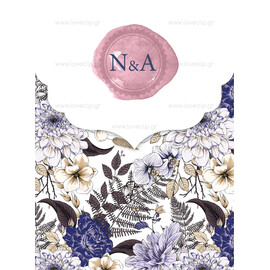 Προσκλητήριο Γάμου Floral Nood n Mood Dark