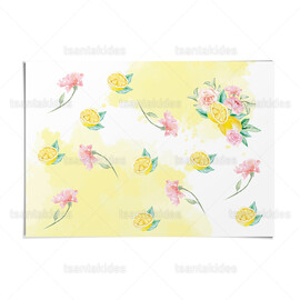 Χάρτινα Χωνάκια Βάπτισης Λεμόνι