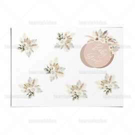 Χάρτινα Χωνάκια Βάπτισης Boho Baby Girl