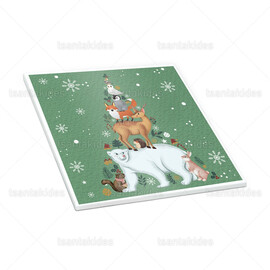 TS689_XMAS_Tile_Coaster_Souver_Boboniera_Christmas_Gift_Present_Winter_Animals