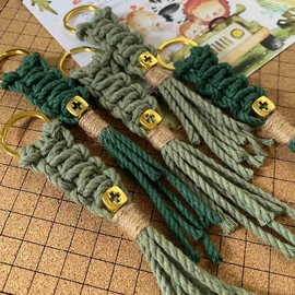 Μακραμέ Μαρτυρικά Βάπτισης Μπρελόκ Square Knot