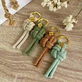 Μαρτυρικά Βάπτισης Μακραμέ Μπρελόκ Braided Cord