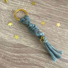 Μακραμέ Μαρτυρικά Βάπτισης Μπρελόκ Spiral Knot Laurel