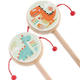 Μπομπονιέρα Βάπτισης Ξύλινο Τυμπανάκι Δεινόσαυροι
