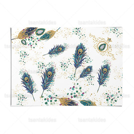 Χάρτινα Χωνάκια Βάπτισης Παγώνι