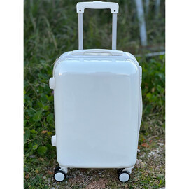 Βαλίτσα Βάπτισης Trolley Off White Γυαλιστερή