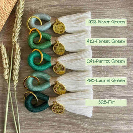 Μαρτυρικά Βάπτισης Μακραμέ Μπρελόκ Πράσινες Αποχρώσεις