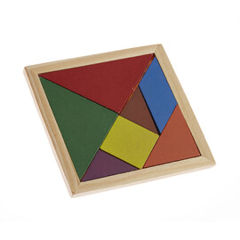 Παιδική Μπομπονιέρα Βάπτισης Ξύλινο Παζλ Tangram