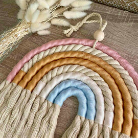 Διακοσμητικό Τοίχου Ουράνιο Τόξο Μακραμέ