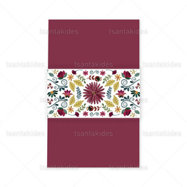 Προσκλητήριο Βάπτισης Για Κορίτσι Λουλούδια TS1916