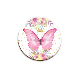 Ξύλινο Σετ Διακόσμησης Λαμπάδας-Κουτιού-Λαδοσέτ Βάπτισης Πεταλούδα TS184