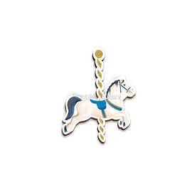 Ξύλινο Σετ Διακόσμησης Λαμπάδας-Κουτιού-Λαδοσέτ Βάπτισης Αλογάκι Καρουζέλ TS194