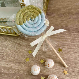 Κέρασμα Γέννας Μακραμέ Γλυφιτζούρι Με Γκλίτερ Αγόρι