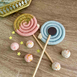 Κέρασμα Γέννας Μακραμέ Γλυφιτζούρι Με Γκλίτερ