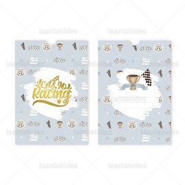 Προσκλητήριο Βάπτισης Για Αγόρι Αγωνιστικό Αυτοκίνητο 1928