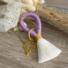 Μπομπονιέρα Βάπτισης Μπρελόκ Μακραμέ Αερόστατο