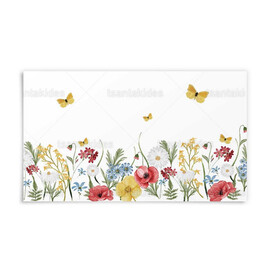 Παιδική Μπομπονιέρα Βάπτισης Σαπουνόφουσκες "Red Wildflowers"