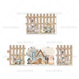 ΠΡΟΣΚΛΗΤΗΡΙΟ ΒΑΠΤΙΣΗΣ Cute Farm Animals 1902 3Π24-ΚΛ078