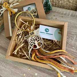 Γούρι 2025 Δέντρο Της Ζωής Με Κορδόνια Σε Χρυσό Στεφανάκι