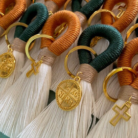 Μαρτυρικά Βάπτισης Μακραμέ Μπρελόκ Πράσινες Αποχρώσεις