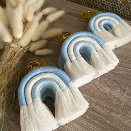 Μπομπονιέρα Bάπτισης Μπρελόκ Μακραμέ Oυράνιο Tόξο 173-105-509