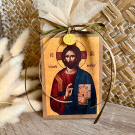 Μπομπονιέρες Βάπτισης Ξύλινες Εικόνες Χριστού Παναγίας Αγίου