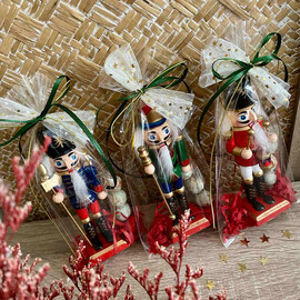 Παιδική Χριστουγεννιάτικη Μπομπονιέρα Βάπτισης Ξύλινος Καρυοθραύστης