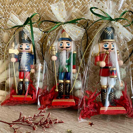 Παιδική Χριστουγεννιάτικη Μπομπονιέρα Βάπτισης Ξύλινος Καρυοθραύστης