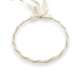 Στέφανα Γάμου Εκρού Δαντέλα Εκρού Δέρμα