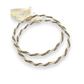 Στέφανα Γάμου Λινό Εκρού Δαντέλα Φυσικό Σχοινί