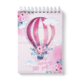 Παιδική Μπομπονιέρα Βάπτισης Μπλοκάκι Ζωγραφικής Με Θέμα Αερόστατο