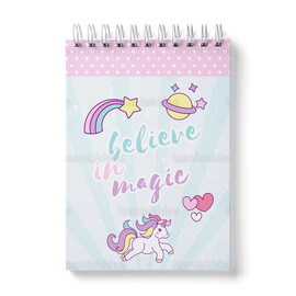 Παιδική Μπομπονιέρα Βάπτισης Μπλοκάκι Ζωγραφικής Με Θέμα Μονόκερος