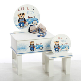 Σετ Βάπτισης Για Αγόρι Μπουντουάρ "Cool Little Boy"