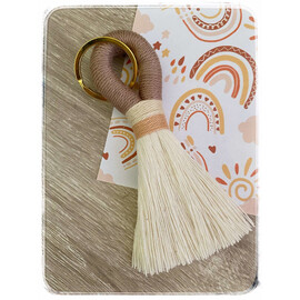 Μπομπονιέρα Βάπτισης Μακραμέ Μπρελόκ