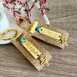 Μαρτυρικά Οικογένειας Μπρελόκ Με Ταμπελάκι Πλεξιγκλάς Για Μαμά και Νονά