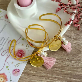 Μαρτυρικό Για Μαμά & Νονά Μεταλλικό Βραχιόλι HT0306