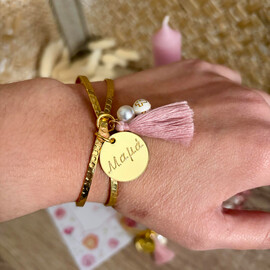 Μαρτυρικό Για Μαμά & Νονά Μεταλλικό Βραχιόλι HT0306