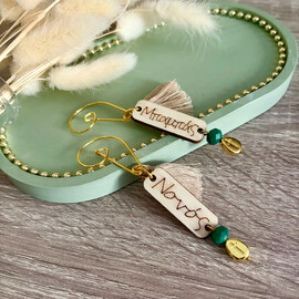 Μαρτυρικό Πέτου Για Μπαμπά & Νονό Παραμάνα Με Ξύλινο Ταμπελάκι HT0307