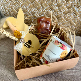 Πασχαλινό Σετ Δώρου Λαγουδάκι, Κερί Και Σαπουνάκι Τσουρέκι