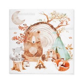 Βάπτιση Αγόρι Με Forest Animals TS908