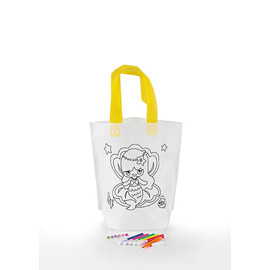 Υφασμάτινη Τσάντα Γοργόνα Με Μαρκαδόρους Και Στρασάκια 22X24CM