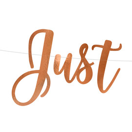 Γιρλάντα Just Married (ροζ χρυσό)