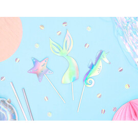 Διακοσμητικά Sticks Για Τούρτα Γοργόνα (σετ 3 τεμαχίων)