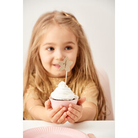 Διακοσμητικά Για Cupcakes One Xρυσό (σετ 6 τεμαχίων)